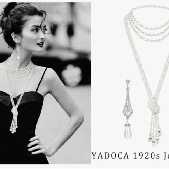 🎄CHRISTMAS GIFTS🎄 NWT-1920’S FAUX PEARL ACCESSORIES SET - Picture 3 of 7